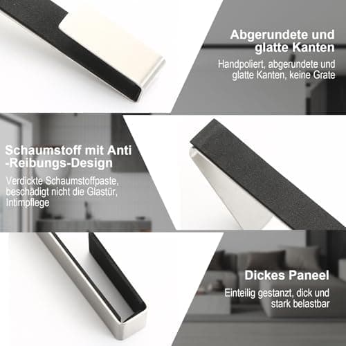 KASURE Heavy Duty Duschhaken Silber für Duschwände und Badezimmer-Glastüren