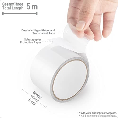 EcoOE PE Planenband Reparaturklebeband 5M x 8CM Wasserabweisend für Zelte Sonnenschirme Pavillon Plane lkw Abdeckplanen