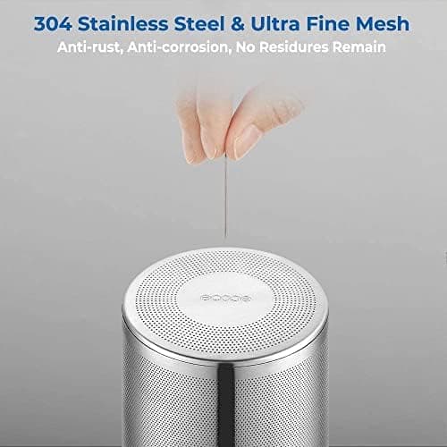 Ecooe Original 1500ml Bronzeschiefer Glass Tea Kettle Borosilicate Glass Tea Infuser with Removable 18/8 Stainless Steel