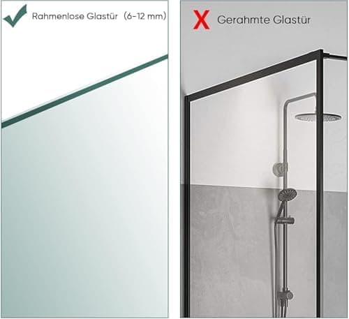 Kegii Duschhaken ohne Bohren - Ideal für Glasstärken von 6-12 mm | Für Handtücher und Duschabzieher | 2er Set Matt Schwa