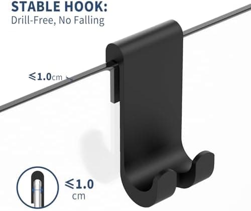 ECOOE Silikon Duschabzieher 33cm Schwarz, für Bad und Badezimmer
| ECOOE Silikonduschabzieher ohne Bohrungen, für Glass