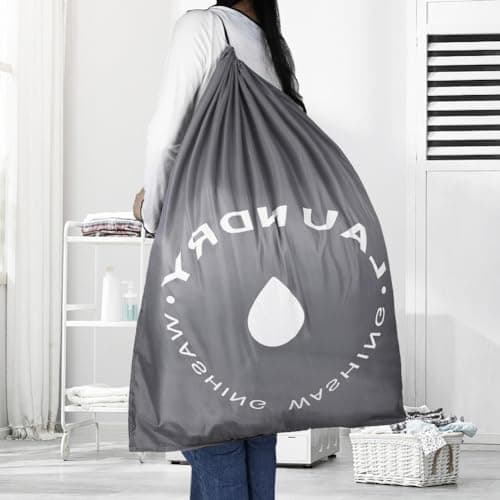 AiQInu Wäschesäcke mit Kordelverschluss für Studenten im Schlafsaal und Reisen, 60 x 85cm Global Recycled Standard