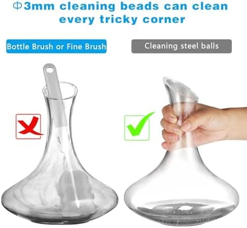 Reinigungsperlen 3mm 304 Edelstahl Rostfrei Silber für Flaschen und Karaffen - 1000 Stück - Flaschenreinigung