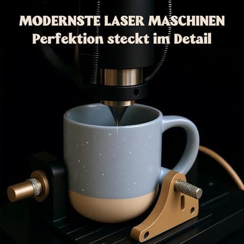 Gravur Tasse mit Namen - Personalisiert - Geschenk für Freundin  
Gravur Tasse mit Namen - Spülmaschinenfest - Blumenmot