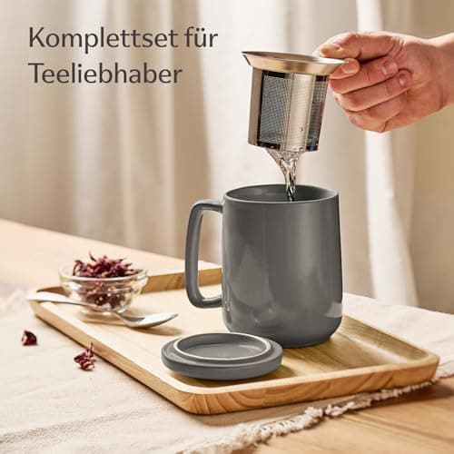 Teetasse Anthrazit Spülmaschinenfest LangWarm XXL