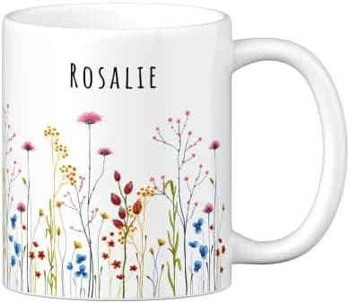 Personalisierte Tasse mit Namen und Motiv – 325ml, Keramik, vers. Farben – Geschenkidee für Männer und Frauen – Jahresta