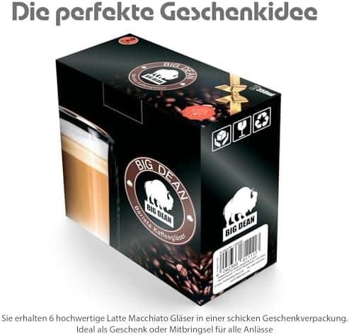 BigDean Doppelwandige Latte Macchiato Gläser 300 ml Geschenkverpackung
| BigDean Teetassen und Kaffeegläser 300 ml dopp