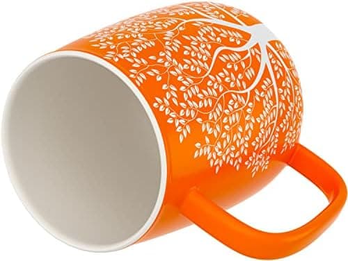 Amapodo XXL Teetasse - Plastikfreie 600ml Porzellantasse mit Deckel und Sieb - Weiß - Perfekt für Tee-Liebhaber - Großes