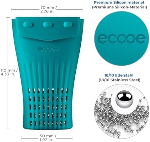 EcoOE Edelstahl Reinigungsperlen Flaschenreiniger für Dekanter Vase Karaffen (1200 Stück) Rostfrei und hygienisch
