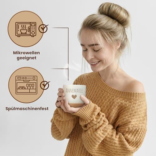 Gravur Tasse mit Namen - Personalisiert - Geschenk für Freundin
