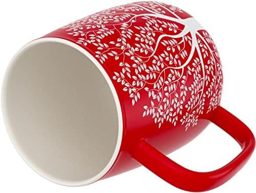 Amapodo XXL Teetasse - Plastikfreie 600ml Porzellantasse mit Deckel und Sieb - Weiß - Perfekt für Tee-Liebhaber - Großes