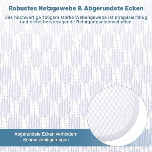 3 Stück Wäschesäcke mit Wabenstruktur für Feinwäsche und BH im Format 50 x 60 cm Waschmaschine-Wäschenetz mit Reißversch