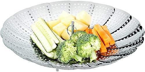 Ecooe 2 Etagen Bambusdämpfer mit verstärktem Edelstahllipt, perfekt für die whole family im Bad, Dämpfung von 25cm mit B