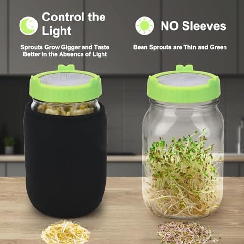 Sprossen Keimglas Set Edelstahl Filtergitter Ständer Microgreens Zucht