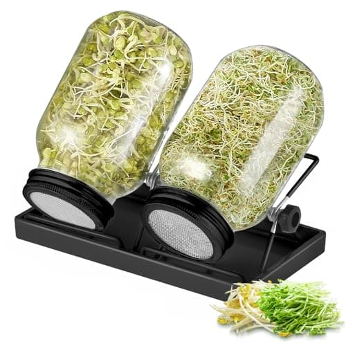 Ecoe Keimgläser Sprossen Keimglas 2er Set Edelstahl Filter Wasserschale Sprouting Jar
