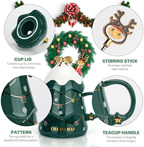 Keramik Kaffeebecher Set - Bestes Geschenk für Eltern, Freunde und Weihnachten