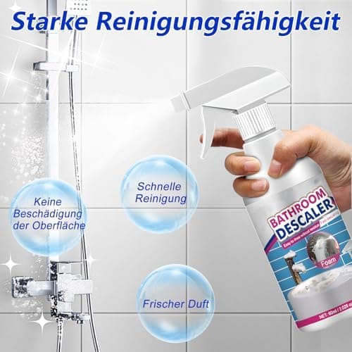 Fleckenentferner für WC und Dusche - Multifunktionaler Reiniger zum Entfernen hartnäckiger Flecken
| Starkes Duschkabin