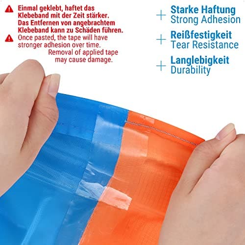 EcoOE PE Planenband Reparaturklebeband 5M x 8CM Wasserabweisend für Zelte Sonnenschirme Pavillon Plane lkw Abdeckplanen