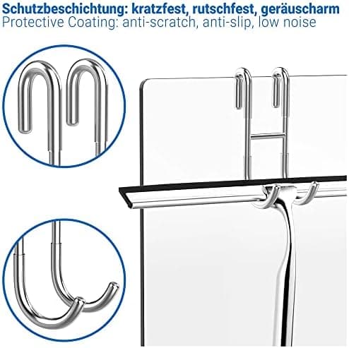 Ecooe Duschhaken Ohne Bohren Handtuchhalter Glasduschwand 2er Set