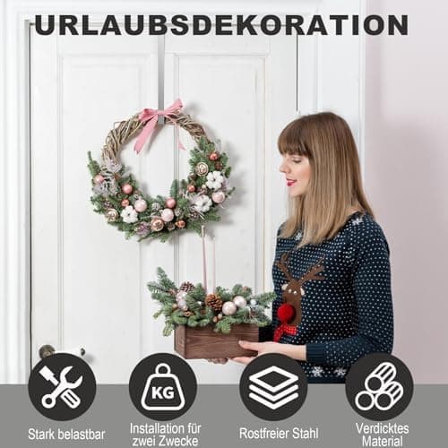KASURE Heavy Duty Duschhaken Silber für Duschwände und Badezimmer-Glastüren