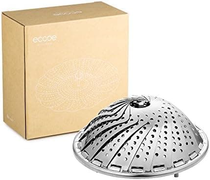 Ecooe 2 Etagen Bambusdämpfer mit verstärktem Edelstahllipt, perfekt für die whole family im Bad, Dämpfung von 25cm mit B