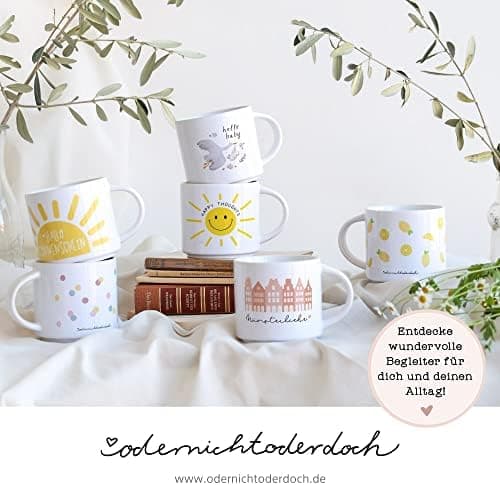 Odernichtoderdoch Tea-Rex Tasse - Keramik Kaffeebecher für Begeisterte - Esszimmer & Büro - Weiße Vase Form, 0,4 L