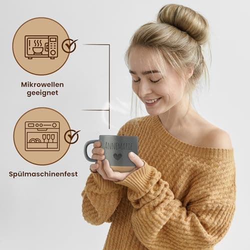 Gravur Tasse mit Namen - Personalisiert - Geschenk für Freundin