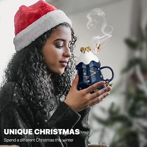 Keramik Kaffeebecher Set - Bestes Geschenk für Eltern, Freunde und Weihnachten
