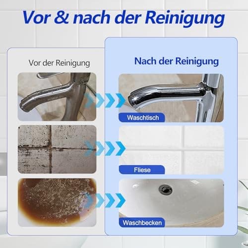 Fleckenentferner für WC und Dusche - Multifunktionaler Reiniger zum Entfernen hartnäckiger Flecken
| Starkes Duschkabin
