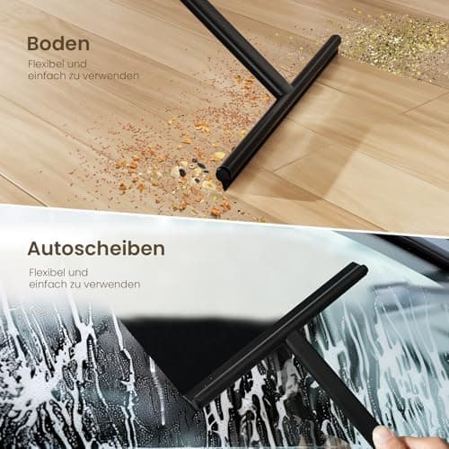 EMKE Duschabzieher Schwarz Silikon für Spiegel und Fenster
| EMKE Duschabzieher Schwarz Silikon, 22 cm breit, ohne Bohr