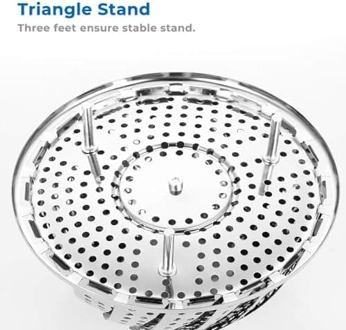 Ecooe 2 Etagen Bambusdämpfer mit verstärktem Edelstahllipt, perfekt für die whole family im Bad, Dämpfung von 25cm mit B