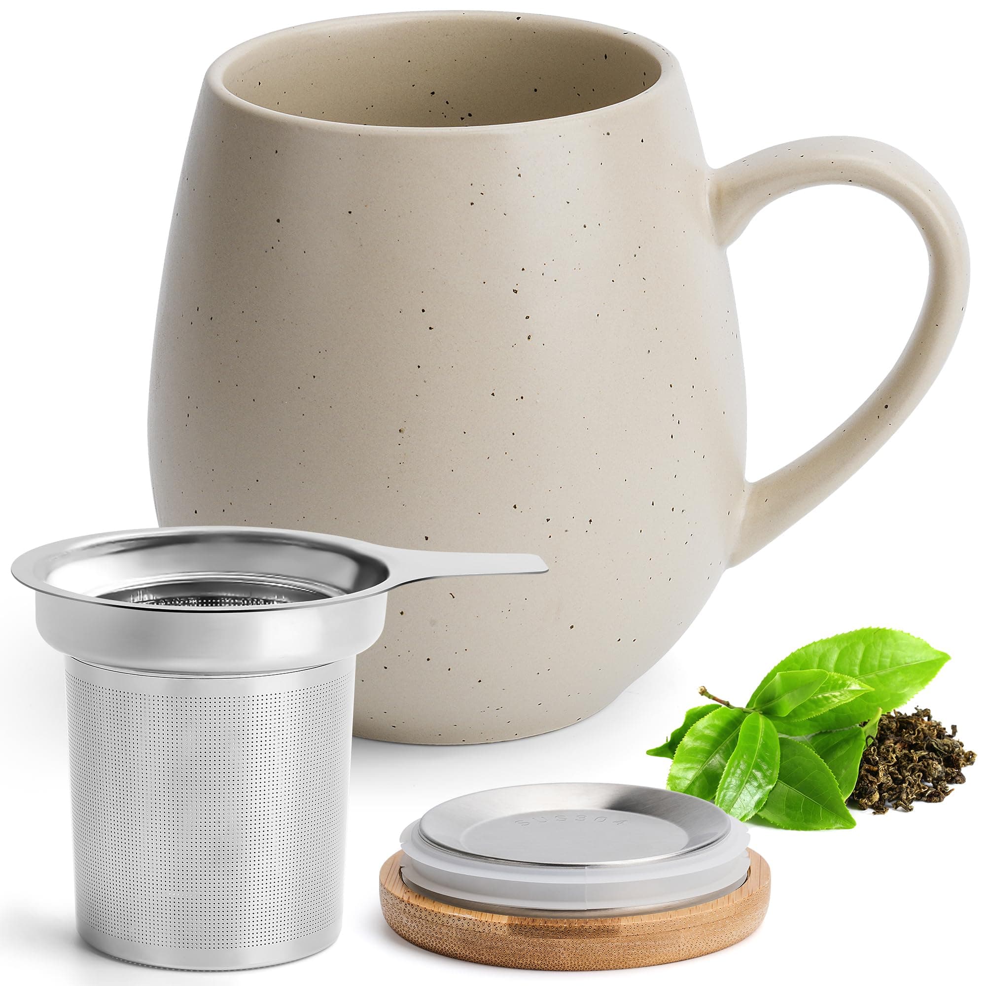 Teetasse mit Sieb XXL - 550 ml - für Tee-Zubereitung bei Bedarf