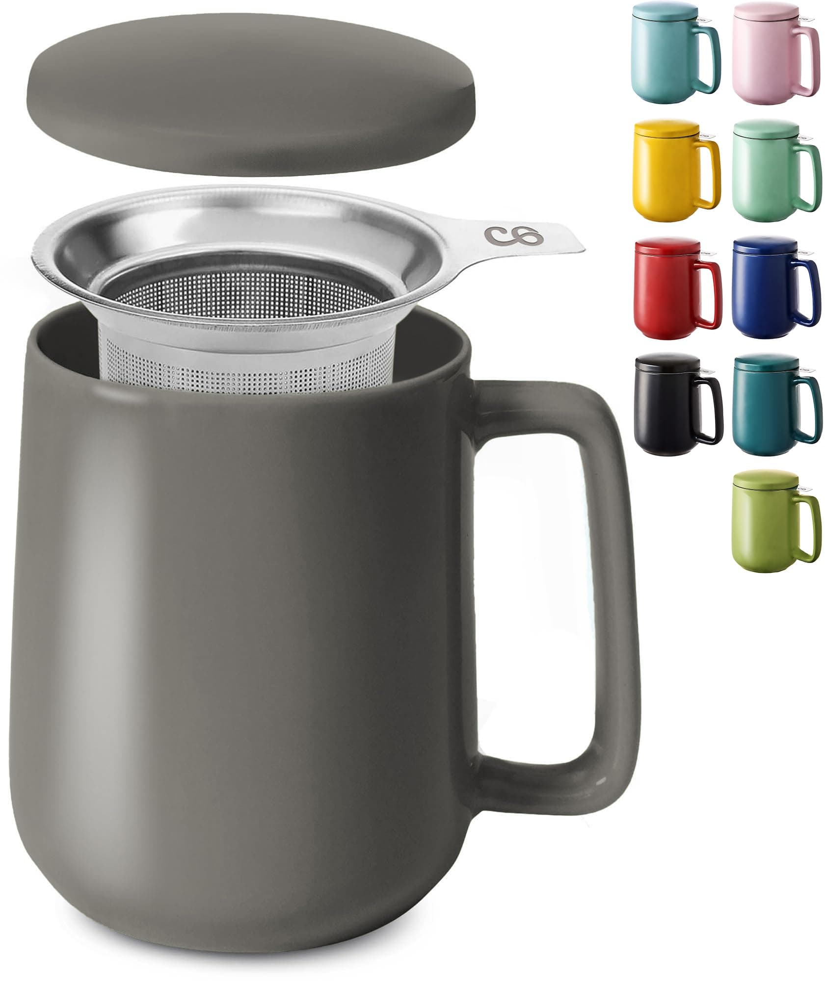 Teetasse Anthrazit Spülmaschinenfest LangWarm XXL